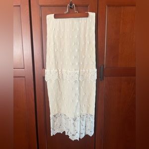 Burberry lace midi skirt